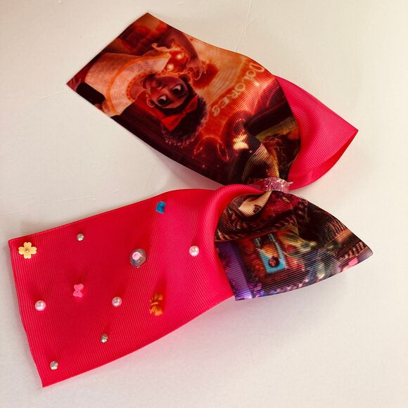 Encanto Dolores Madrigal Cheer Hair Bow Disney Inspired for Girls - Picture 3 of 7